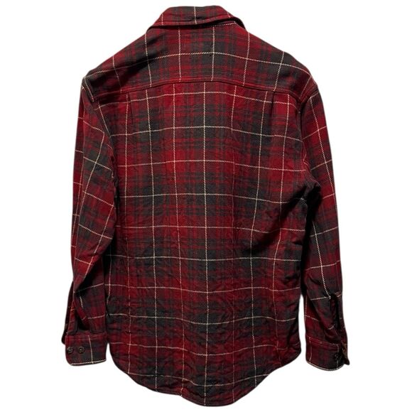 Alaska 1959 Wilderness Gear Mens Red Plaid Flannel Size Medium Long Sleeves - Picture 4 of 12